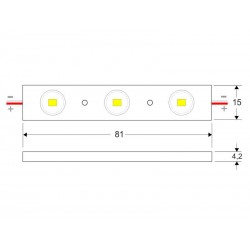 Módulo Led ABS Monocolor, 3xSMD2835, 1W