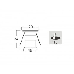 Foco Led VOLTA MINI DC, 1W
