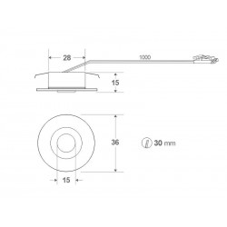 Luminaria Led KOOK, 1,2W