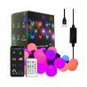 Kit 25 bombillas G40, DC5V, 5m, RGB, IR, Bluetooth, IP65