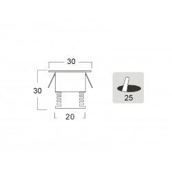 Foco Led SUN MINI DC, 1W