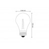 Bombilla LED E27 COB filamento 6W, Regulable