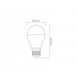 Bombilla E27 LED 6W, RGB+CCT (2.4G)