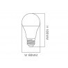 Bombilla LED E27 A60, 12W, 180º, OSRAM Chip
