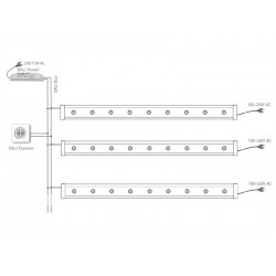 Proyector LED lineal, 24W, 220V, DALI regulable 1m