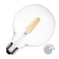 Bombilla Led E27 COB filamento 8W, Ø125x176mm, Regulable