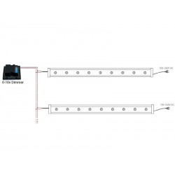 Cable de conexión T para proyector lineal, 100cm, IP67, negro