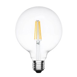 Bombilla Led E27 COB filamento 8W, Ø125x176mm, Regulable