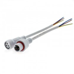 Cables conexión 3 Pinx0,5mm, 20cm, IP66, blanco