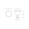 Bombilla LED GU10, 60º, 7W