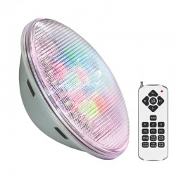 Lámpara LED PAR56 RGB para piscinas, G53, 45W, Acero Inox. Int.