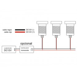 Foco Led sumergible Empotrado, DC12V, 6W, IP68