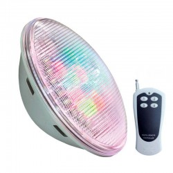Lámpara LED PAR56 RGB para piscinas, G53, 45W, Acero inox.ext.