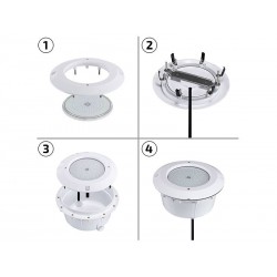 Lámpara LED SLIM PAR56 para piscinas,  12V AC/DC, IP68, 35W, RGB