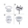Lámpara LED SLIM PAR56 para piscinas,  12V AC/DC, IP68, 35W, RGB