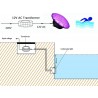 Lámpara LED RGB+4000K para piscinas, 35W, Superficie