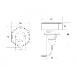 Foco Led sumergible Empotrado KENWE LED 27W, IP68