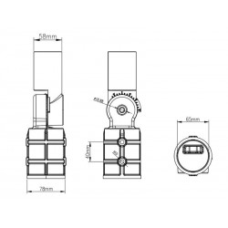 Street LED conector direccionable para farolas Ø60 mm