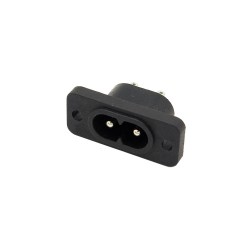 Conector cable C8 IEC 320 C8, AC250V, 2.5A, 2 pines