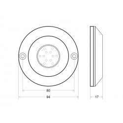 Foco Led sumergible Superficie KENWE LED 60W, RGB, IP68