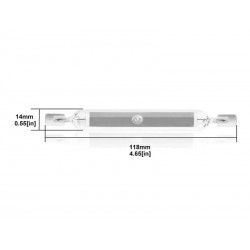 Bombilla LED R7S, 8W, COB, 360º, 118mm