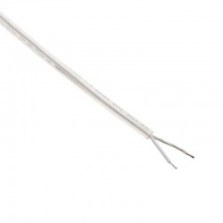 Cable redondo transparente 2x0,50mm Color Silver, 1m