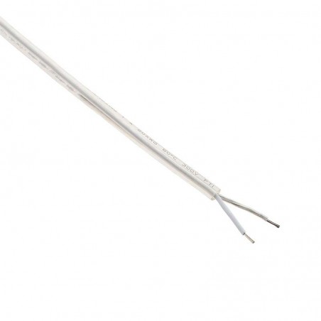 Cable redondo transparente 2x0,50mm Color Silver, 1m