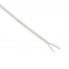 Cable redondo transparente 2x0,50mm Color Silver, 1m