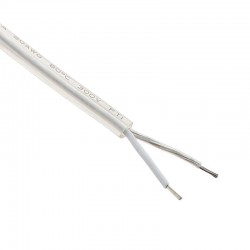 Cable redondo transparente 2x0,50mm Color Silver, 1m