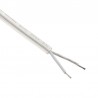 Cable redondo transparente 2x0,50mm Color Silver, 1m