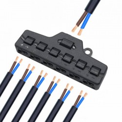 Distribuidor 1*2 a 6*2 cables 0-42V/9A