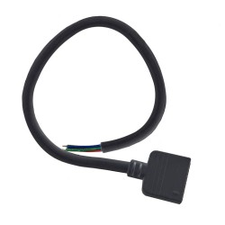 Cable redondo conexión hembra 6 Pin 14mm RGB+CCT, 30cm, negro