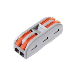 Conector rápido WAGO doble para 2 cables 0,08-2,5mm2