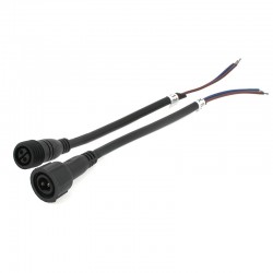 Cables conexión 2 Pinx0,5mm, 20cm, IP66, negro