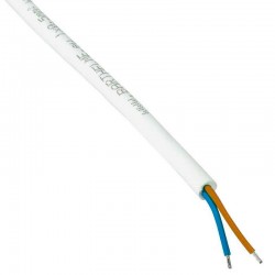 Cable redondo 2x1mm, 1m, blanco