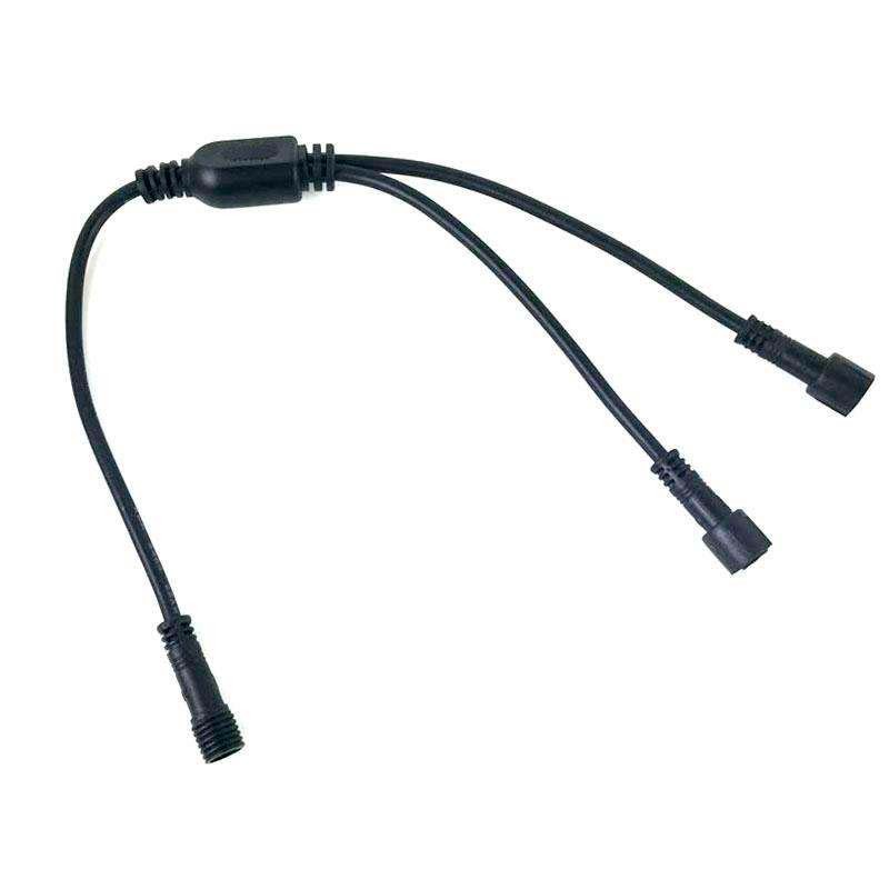 Cable conexión Y, 2 Pinx0,5mm, 20cm, IP67, negro