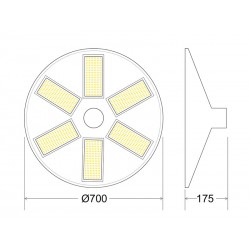 Farola LED Solar URBAN UFO 500W