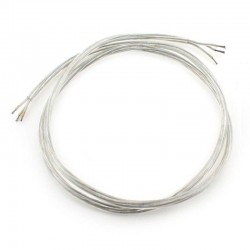 Cable redondo transparente 3x1mm silver, 1,2m