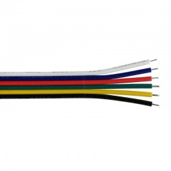 Cable de conexión a medida para tiras LED RGB+CCT 6x0,50mm, 1 metro