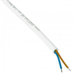 Cable redondo 2x0.75mm, 1m, blanco