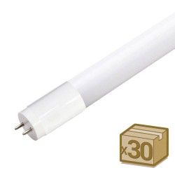 Pack 30 Tubos LED T8 SMD2835 Cristal - 9W - 60cm, Conexión dos Laterales