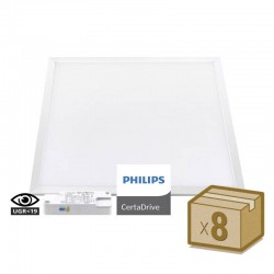 Pack 8 x Paneles LED 40W, 60X60cm, UGR19, driver PHILIPS
