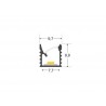 KIT - Perfil SIDEWAY para tiras LED, 1 metro