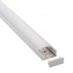 KIT - Perfil aluminio SENSA BIG para tiras LED, 2 metros