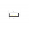 KIT - Perfil aluminio SENSA BIG para tiras LED, 1 metro