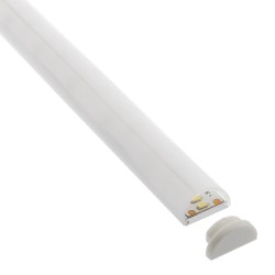 KIT - Perfil aluminio MOON para tiras LED, 2 metros