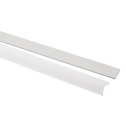 KIT - Perfil aluminio MOON para tiras LED, 2 metros