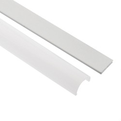 KIT - Perfil aluminio MOON para tiras LED, 2 metros