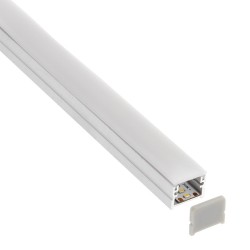 KIT - Perfil aluminio OSY para tiras LED, 1 metro