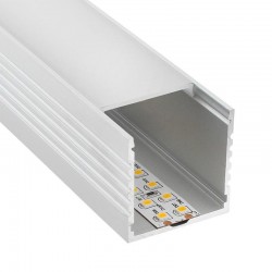 KIT - Perfil aluminio VART para tiras LED, 2 metros